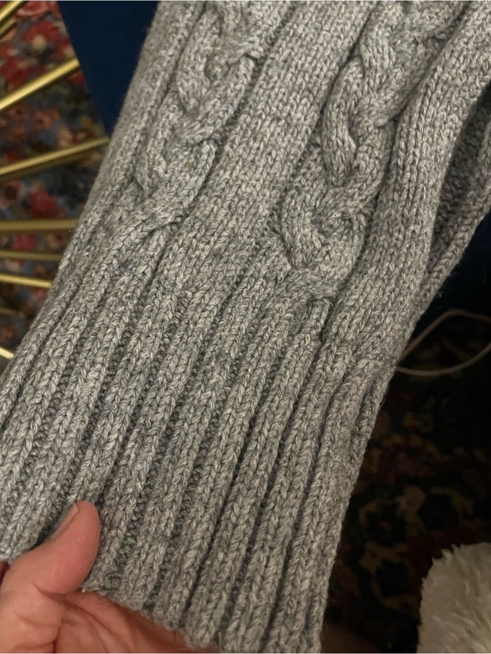 a.n.a Gray Cable Knit Scarf